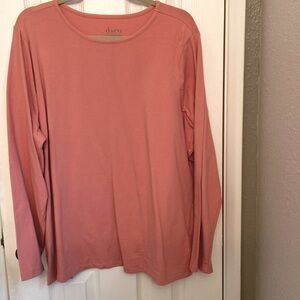 Women’s Denim & Co Perfect Jersey long Sleeve Tee 2X